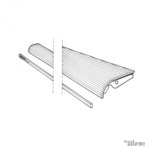 Running-board right with 9 and 18 mm moulding