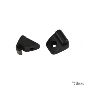 Sun visor clips, black, as pair