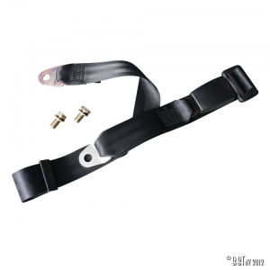 Lap belt black (universal), each e-marked