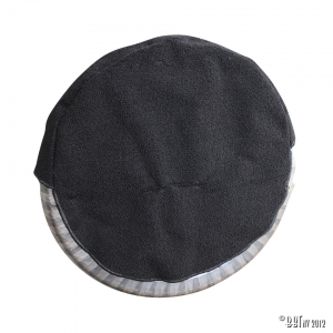 Spare wheel cover, black, curled carpet material