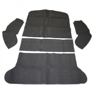 Carpet kit for Beetles without rear seats, black, universal kit. Perfect when you remove the rear seat to create some extra space or to install some speakers.