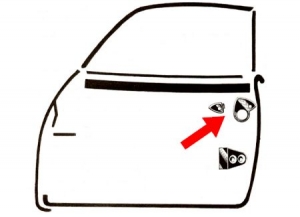 Door handle seals, 4 pieces