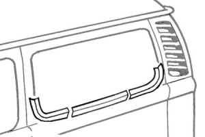 Side window bottom edge repair, rear left side