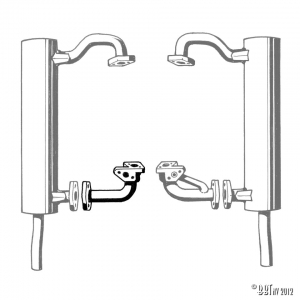 Exhaust tube Connects the exhaust part of cylinder n°4 with the left exhaust