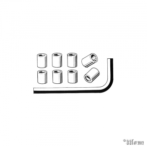 Hex nuts for exhaust (8 pieces + key)