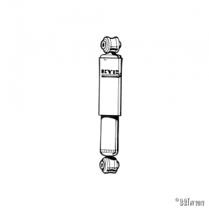 Gas shock absorber lowered