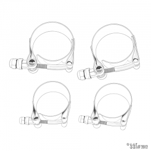 S/S clips with bolts to mount the front sway bar