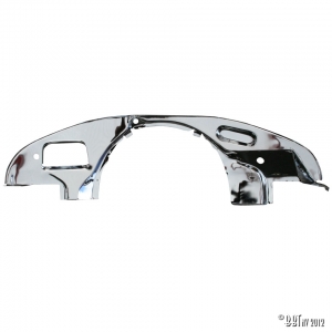 Sheet at front of engine, chrome, with oil cooler outlets