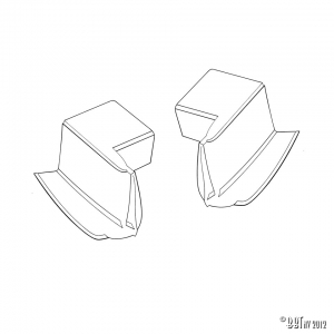 Rear quarter wedge, as pair