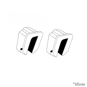 Stop door window, as pair