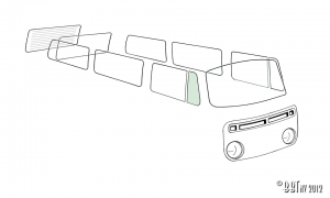 Ventwing window closed right, green