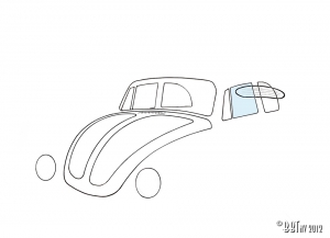 Doorwindow, left, convertible