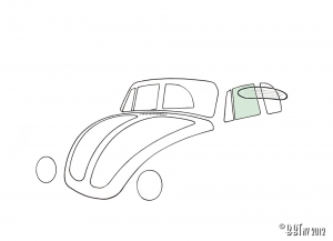 Doorwindow, left, convertible, green