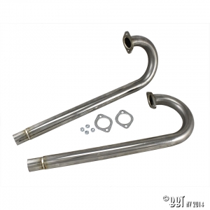 J-Tubes, 38mm, Vintage Speed, Stainless Steel, as pair