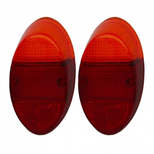 Replacement Tail light lenses Orange/red, European type as pair