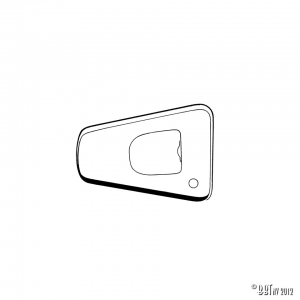 Door latch seal, small, front, each
