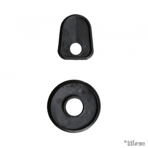 Front hood handle rubber, top and bottom, black