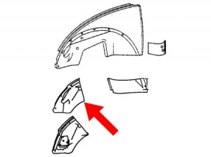 Front bumperbracket support, left