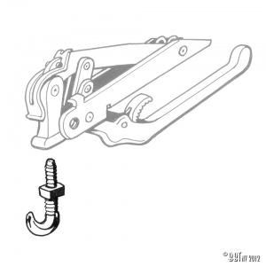 Hook for top latch convertible, each