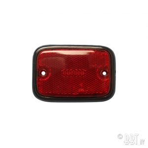 Side reflector lens rear red/black